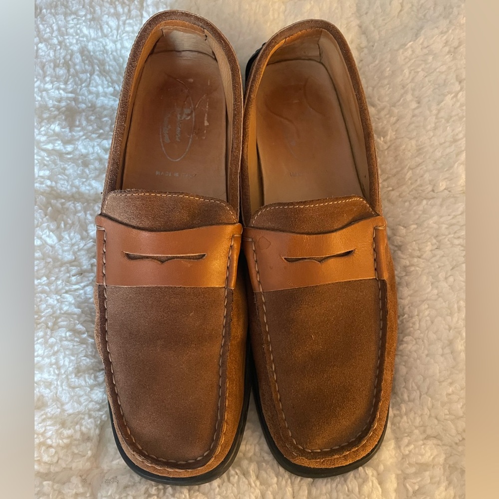 Browns Couture Women’s Brown Suede/Leather Driving Penny Loafers Size 39.5 EU